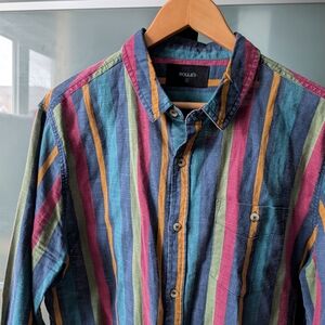 Colorful Striped Men's Shirt